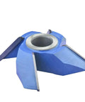 Big League Carbide Tipped Shaper Cutter Head for 45 Degree Wood Doors, 30mm bore, four wing router bit design.
