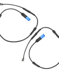 Front view of two VIKKSAER brake pad wear sensor cables (2-pack) with blue connectors for BMW X3 2020–2021