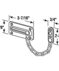 Door Guard With Steel Chain For Inward Swing Doors In Satin Nickel Heavy Duty Diecast And Steel Construction Built To Last diagram