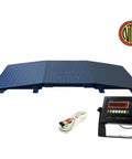 Rugged 24 X 24 Inch Floor Scale Featuring Dual Loading Ramps And A Smooth Digital Display with alloy design and display panel.
