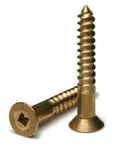 14-10 Wood Screws Square Drive Flat Head With Smooth Shoulder Partially Threaded Slotted Drive Corrosion Resistant
