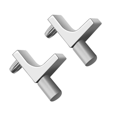 Close-up of 200 Pcs Heavy Duty Zinc Alloy Shelf Pegs for kitchen cabinets, wood shelves, and wardrobes, easy install pins