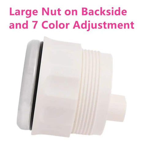 Side view of black water level gauge with large nut, 7 color adjustment. Water Level Gauge For Boats RVs And Trucks Easy Install Tank Sensor With Calibrate Button Compatible With 0-190 Ohm To 10-180 Ohm Ranges Marine And Vehicle Use Black.