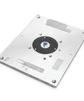 Precision Aluminum Router Table Insert Plate 235Mm X 300Mm X 8Mm Heavy Duty Base For Woodworking Benches top view with black center.