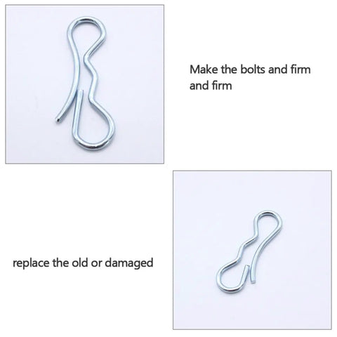 Top Rated 5 Pack Silver Alloy Steel Split Cotter Pins With Heavy Duty Construction And Secure Fastening For Tough Mechanical Jobs, Industrial Fixing, And DIY Projects That Need Reliable Locking Clips To Keep Gear In Place, close-up of single cotter pin.