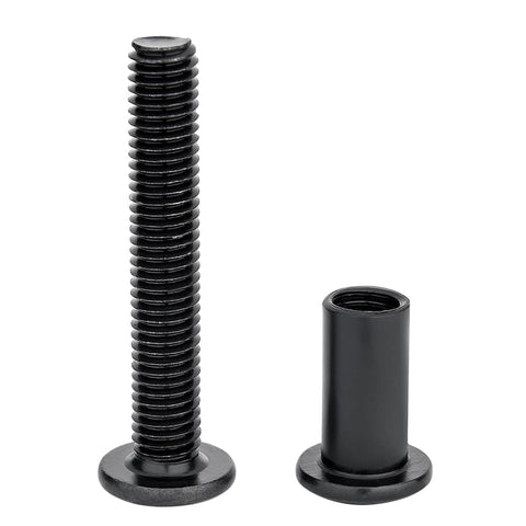 100-Piece M8x50mm Furniture Bolts Kit With Black Hex Screws, Barrel Nuts, And Binding Posts For Furniture Connectors image