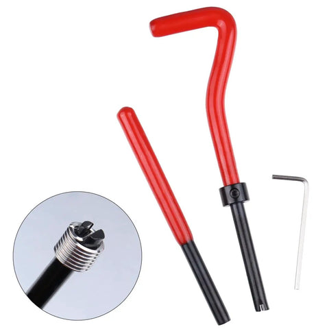 Heavy Duty M8 Helicoil Thread Repair Kit With 25Pcs Stainless Steel Inserts, Drill Bit, Tap, Insertion Tool, Hex Wrench And Breakoff Tool