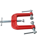 Hardcore Heavy Duty Three Way G Clamp With No Sweat Quick Release Iron Design For Woodworking And Carpenters Delivering Rock Solid Grip For Photography And Auto Repair, red iron clamp.