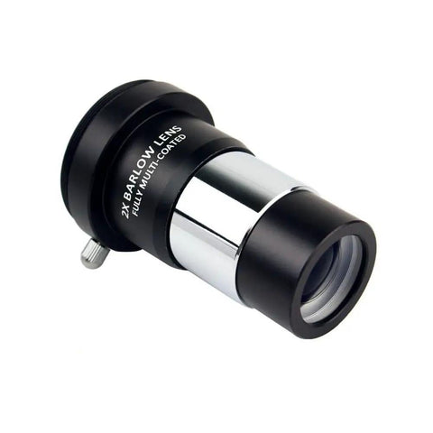 2X Barlow Lens For Telescopes And DSLR Cams, 1.25 Inch Metal Body With Fully Multicoated Optics, M42 Thread Camera Connect Interface