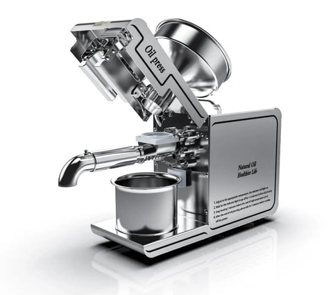 This automatic electric oil press machine with dual pressing modes and stainless steel design extracts fresh oil easily.