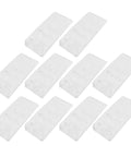 Transparent Door Stopper Set Of 10 Non Slip Holders For Home And Office High Friction Quadrate Shape No Tools Needed Install Keeps Doors Open Without Scratching Floors 4 By 9.4 Cm arranged in two rows
