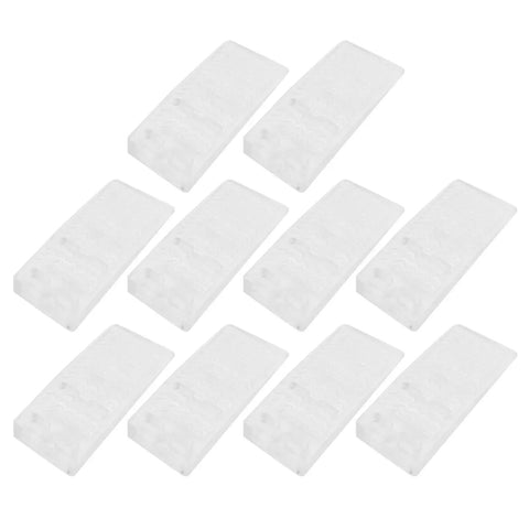 Transparent Door Stopper Set Of 10 Non Slip Holders For Home And Office High Friction Quadrate Shape No Tools Needed Install Keeps Doors Open Without Scratching Floors 4 By 9.4 Cm arranged in two rows