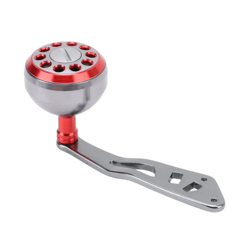 Upgrade Your Gear With This Sweet Pongnas Aluminum Alloy Baitcasting Reel Power Handle, Featuring A Lightweight Ergonomic Grip Knob And Universal Fit Kit For Smooth Casting Action Perfect For Red Fishing Adventures. Red aluminum baitcasting reel power handle with ergonomic grip knob