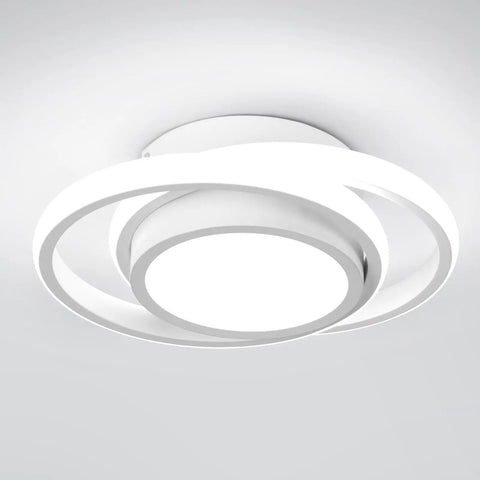Low Profile Round LED Ceiling Light 32W Sleek Modern Fixture For Bedroom Hallway And Corridor, Cool White 6000K Aluminum Frame
