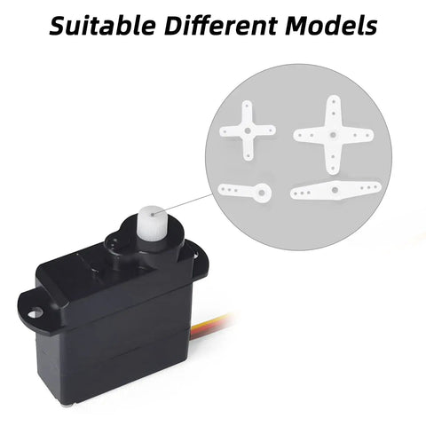 Micro Digital Servo 4.3g For Radiolink A560 RC Plane Rudder And Elevator Replacement, 0.09 Sec At 4.8V, with compatible attachments