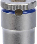 Zyklop Three Eighths Inch Socket With Hex Head 16mm, 29mm Length, Ball Intercept Ring, Knurled End, Chrome Plated Finish
