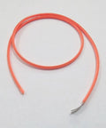 4-Pack Red Flexible LED Filament Strands, 300mm Length, Same-End Terminals For Easy DIY Wiring, 3V Diode, coiled on white background