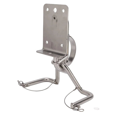 Storage Case Boat Snap Davits For Dinghy Lock System In 304 Stainless Steel Marine Hardware Beefy Heavy Duty Mounting Solution For Yachts And Inflatable Boats Secure Locking And Smooth Deployment, mounted open view