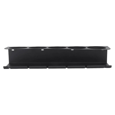 Top Notch Wall Mount Storage Rack For Spray Bottles And Pneumatic Gear Carbon Steel Garage Organizer with five holes and six slots.