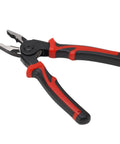 5 In 1 Interchangeable Pliers Kit With Replaceable Heads For Cutting Stripping Crimping And Wire Work, red and black handles, on white background