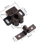 Six Pack Cabinet Latch With Double Roller Catch Hardware For Cupboard Closet Kitchen Cabinet Doors And RV Cabinets Bronze Finish