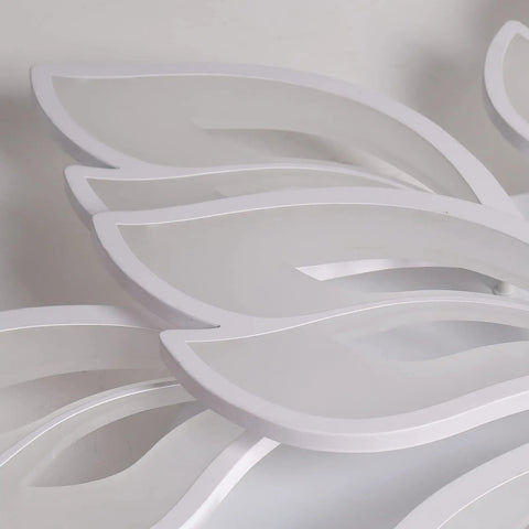 Close-up of acrylic petals on Dope Modern LED Ceiling Light Dimmable Flower Shape Flush Mount 9 Head Acrylic Petals Chandelier