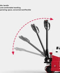 Heavy Duty Electric Pallet Jack With 6600 Lbs Capacity featuring a flexible handle for safe handling at 85° operating angle.