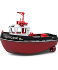 RC Tugboat For Adults 1 To 72 Scale Electric Remote Control Boat with realistic detail, side view.