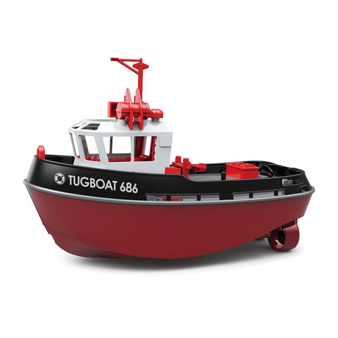 RC Tugboat For Adults 1 To 72 Scale Electric Remote Control Boat with realistic detail, side view.