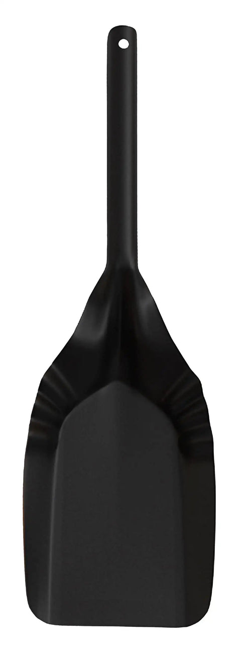 Tough Fireplace Ash Shovel For Indoor Outdoor Use Durable Steel Construction With Black Powder Coated Finish Rust Resistant
