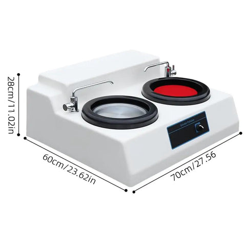 Pro Grade Desktop Double Disk Metallographic Grinding And Polishing Machine For Sample Prep with 203 mm and 230 mm discs