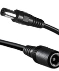 Long 13Ft DC Power Extension Cable 5.5mm x 2.1mm 12V Extension Cord For CCTV Security Cameras Indoor Outdoor DVR LED Strip DC Male To Female Extender Wire close-up view