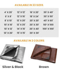 Heavy Duty Poly Tarp Cover 15x15 Ft With 16 Mil And 10 Mil Grommets Reinforced Edges Rust Resistant Hardware chart, silver and brown options
