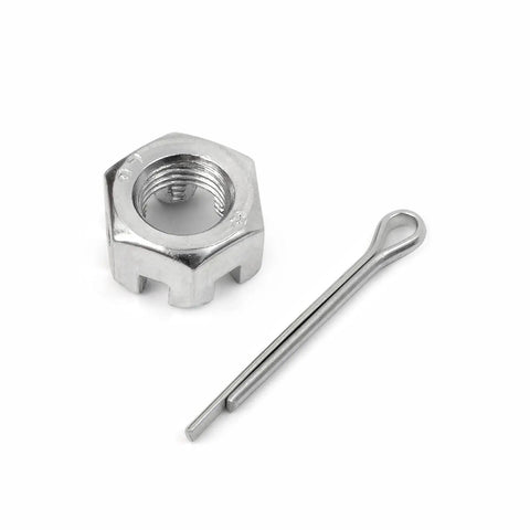 Beefy Lower Ball Joint For ATV And UTV Models Including Sportsman Scrambler Trail Blazer Trail Boss Big Boss And Ranger Fits 250 300 325 330 400 450 500 570 700 800 Replacement Part, steel castellated nut and cotter pin