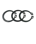 Top Shelf C Type Retaining Ring Circlips External Shaft Locking Rings For M22 Metric Hardware Heavy Duty Steel 50 Piece Pack image of three steel circlips.