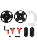 Portable Hose Reel Storage Shelf For One Half Inch Hose Up To 20 Meters Garden Hose Trolley assembly parts laid out