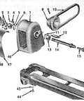 Assembly diagram for Vintage Wood Turning Lathe Spindle Bearing Set For 9 And 12 Inch Lathes Three Quarter Inch Bore retrofit