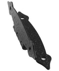 Heavy Duty 3.5 Inch Black Antique H Hinges 4 Pack Cast Iron Cabinet Hardware With Mounting Screws side view of hinge