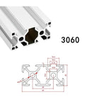 Hella Solid T Slot Aluminum Extrusion Profile Guide Rail Bar For CNC Router And 3D Printer Frame Build, 3060 dimensions illustration.