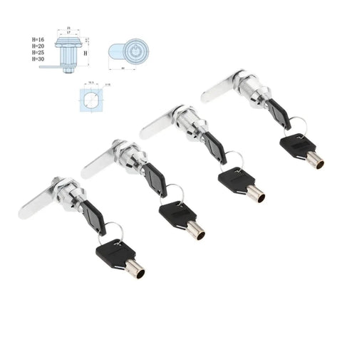 Drawer Tubular Cam Lock With Locking Plate Zinc Alloy Heavy Duty Cabinet Mailbox Drawer Lock adjustable sizes with keys
