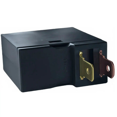 Side view of Beefy 12V DC Relay Switch For Appliances, 16A At 250VAC, 4-Pin PCB Mount with two quick-connect tabs