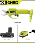 Heavy Hitter 18 Volt Cordless Bypass Pruner With Included Lithium Battery And Fast Wall Charger For No Sweat Branch Trimming Game Changing Tool For Quick Orchard Setup with 2Ah battery and charger