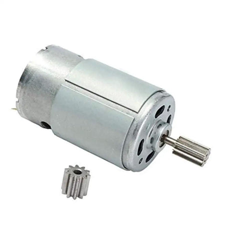 Two Pack Universal RS550 12V Electric Motor With 40000 RPM High Speed Drive For RC Cars and Ride On Toys, silver motor with gear