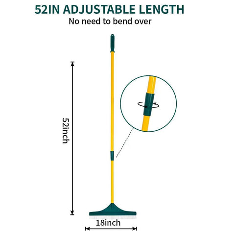 3 In 1 Turf Rake For Artificial Grass And Carpet Care With Adjustable 32 To 50 Inch Steel Handle shown at 52 inch length