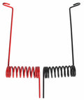 Two Pack Garage Door Cable Snubbers For Torsion Spring Systems, Prevent Cable Slack And Misalignment, red and black springs