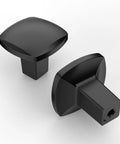 Modern Matte Black Cabinet Knobs And Drawer Pulls Heavy Duty Zinc Alloy Kitchen Hardware, square pulls in a matte finish.
