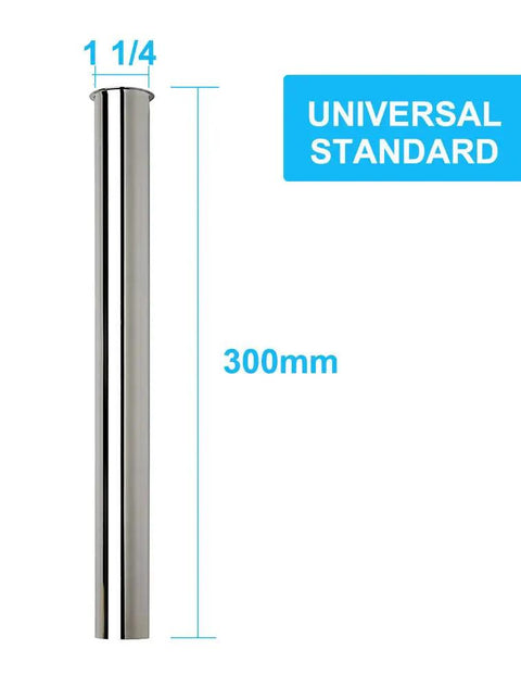 Top Shelf Solid Brass Flanged Sink Tailpiece 1 1/4 Inch Od X 12 Inches Long Tubular Drain Extension Tube For Under Sink Trap Easy Swap Tight Fit Heavy Duty