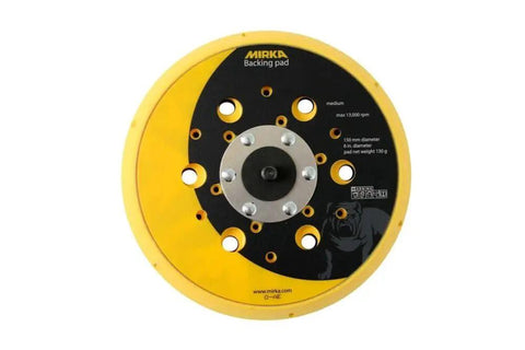 6 Inch Backing Pad With Grip Face And 48 Hole Vacuum Pad For Net Sanding Discs Medium Density Foam 5 By 24 Threaded Attachment