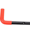 Heavy Duty Snow Plow Stand Lock Pin Kit For Western HTS Midweight Pro, Ultra Mount Pins With Hairpin Cotters And Spring Pins, 2 Piece Set, Direct Replacement Lock Pin Assembly For Quick Mount And Easy Service, red and black steel pin