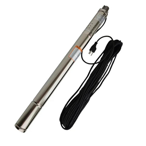 Built Like A Tank 1/2 Hp 110 Volt Stainless Steel Deep Well Submersible Water Pump with 20m cord for efficient water movement.